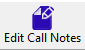 Edit Call Notes toolbar button